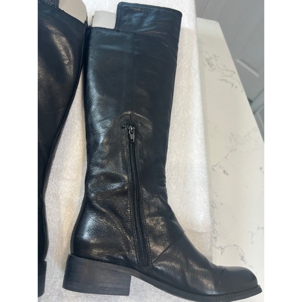 Nine West Noriko Black Knee-High Leather Riding Boots Women 7 M , Gently worn ! - Picture 16 of 16
